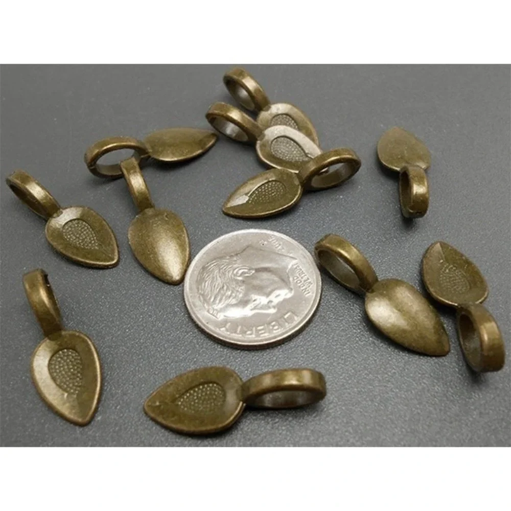 20pcs‎ Glue On Spoon Bails bronzetone necklace pendant jewelry making